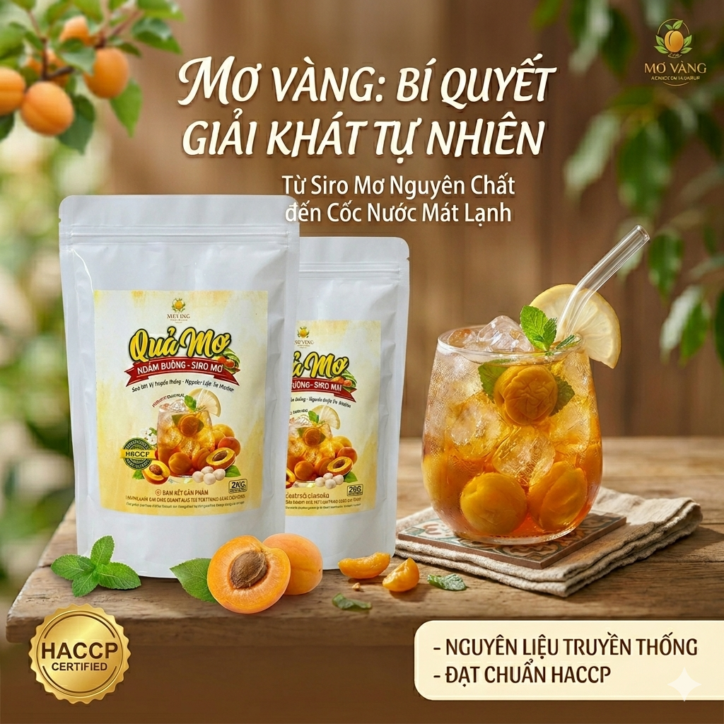 Quả Mơ Tươi Ngâm Đường Nguyên Chất Thơm Ngon Túi Zip 2kg